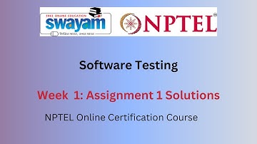 Software Testing Week 1 || NPTEL ANSWERS 2025 #nptel #nptel2025 || NPTEL 2025