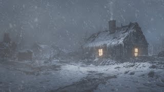 Blizzard Sounds for Sleeping no ads | Howling Wind in Abandoned House | asmr Snow Storm