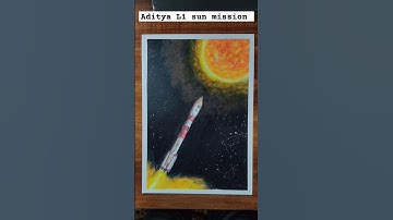 How to draw Sun mission Aditya L1 rocket drawing #drawing #shorts