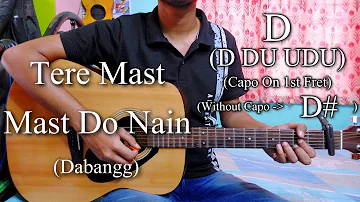 Tere Mast Mast Do Nain | Dabangg | Easy Guitar Chords Lesson+Cover, Strumming Pattern, Progressions.