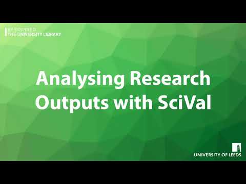 Analysing Research Outputs with SciVal