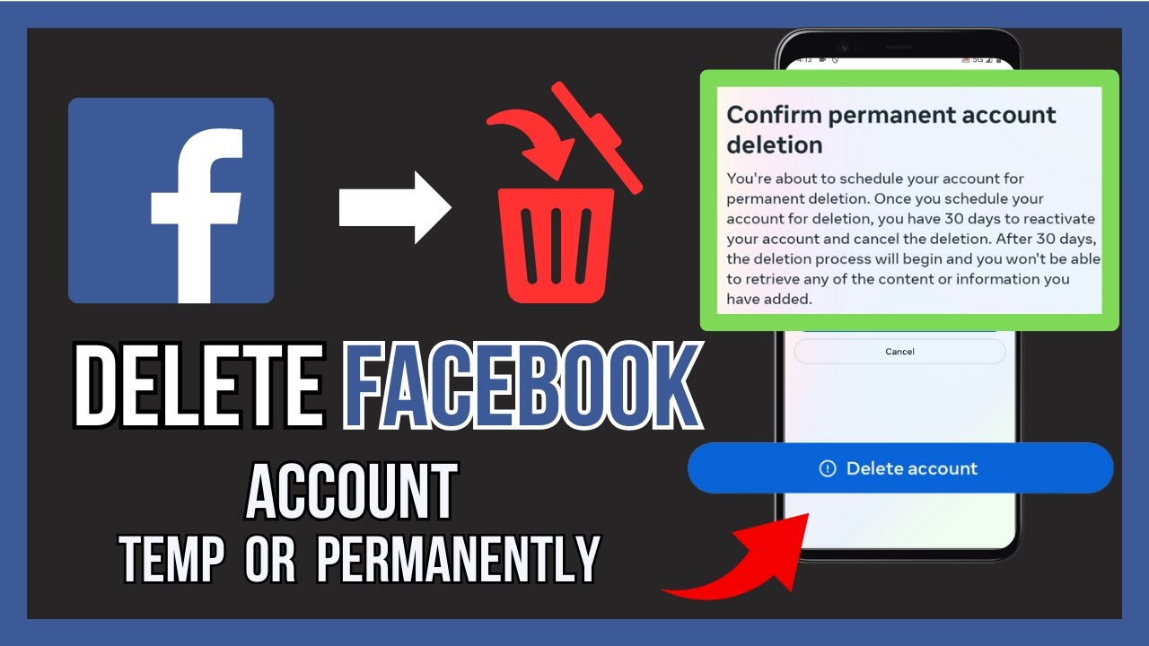 How To Delete Facebook Account 2024 ( New Updated Method ) - YouTube