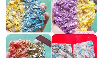 Painted recycledsoap cutting asmr #асмрмыло #paintedsoap #soapcutting