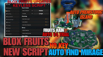 Best Blox Fruits DAT THG Hub Script No Key* || Auto Prehistoric Island, Fruits Rain, Auto Find Mirag