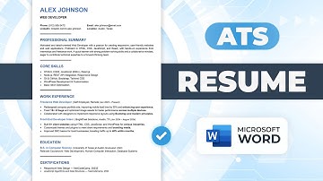 How to Make ATS Resume in Word | ATS Resume Template | Free Download