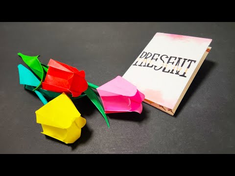 折り紙】簡単‼チューリップ🌷メッセージカード✨How to make