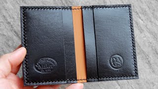 Reviewing Gaucho Oil Leather | Making a Black Minimalist Bifold Wallet