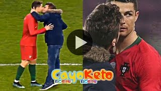 Hombre BESA a Cristiano Ronaldo en la BOCA ( kiss in the mouth ) 2018