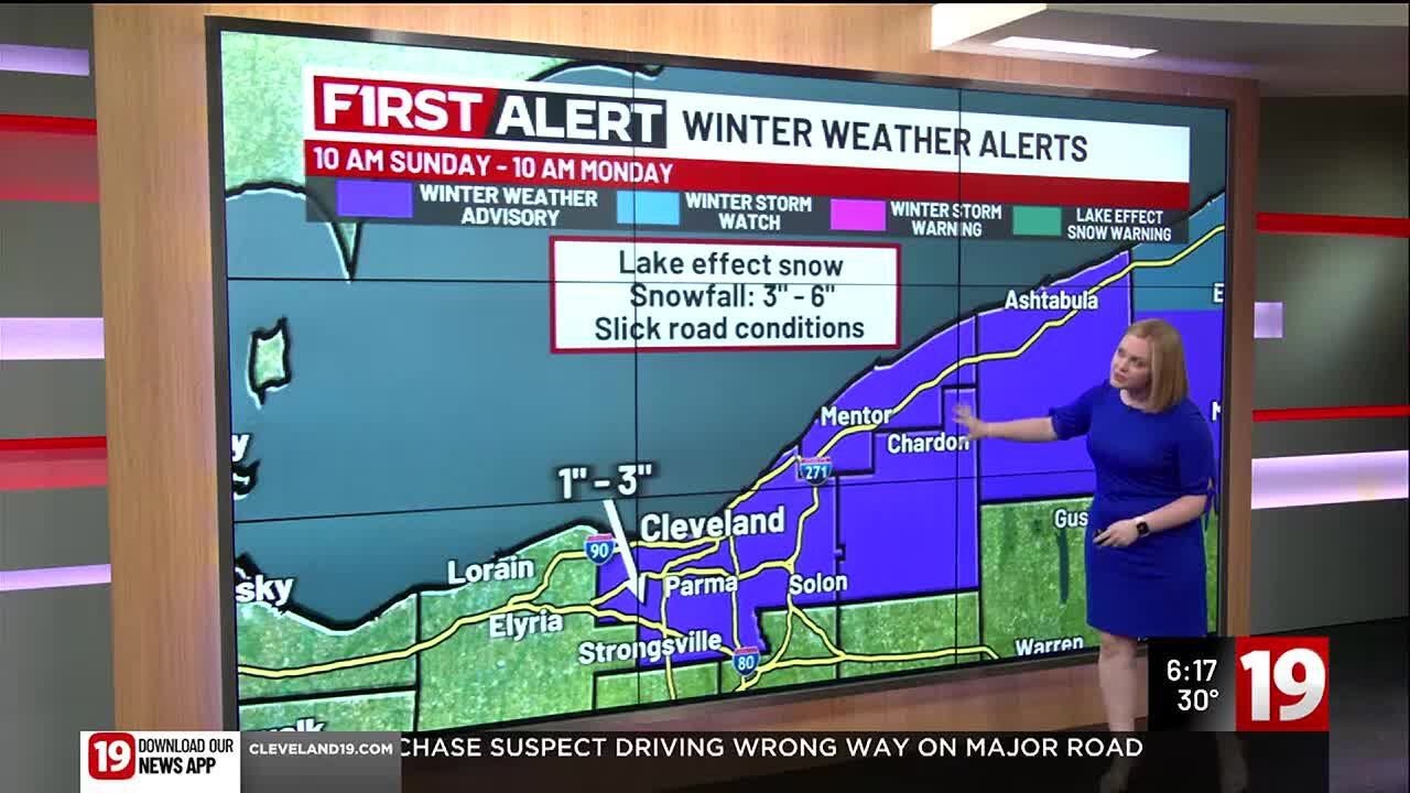 19 First Alert Weather Days: Snow Sunday and bitter cold early next ...