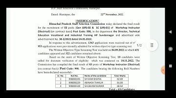 HPSSC Workshop Instructor Electrical Final Result