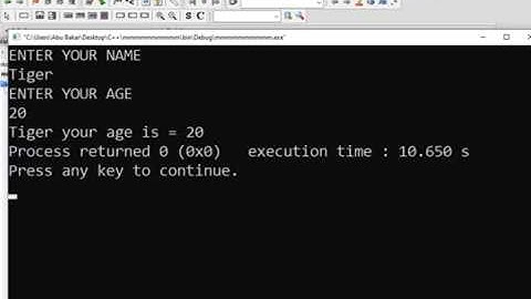 C++ Program Enter Your Name and Age and Display result Cpp C++ | Display Name & Age