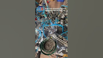 Hydraulic hinge assembly machine soft close hinge automation machine #hingemanufacturing