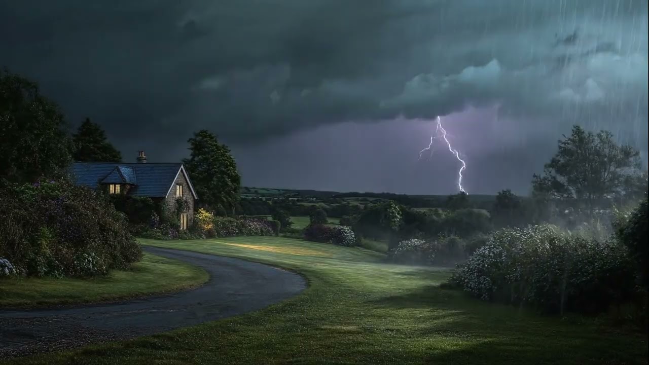 Dark Skies Ambience | Calm Thunderstorm Sounds for Peaceful Sleep & Concentration