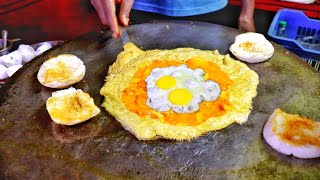 Roadside Randomly Prepared Three Layer Egg Dish | Delicious Egg Dish | Indian Street Food