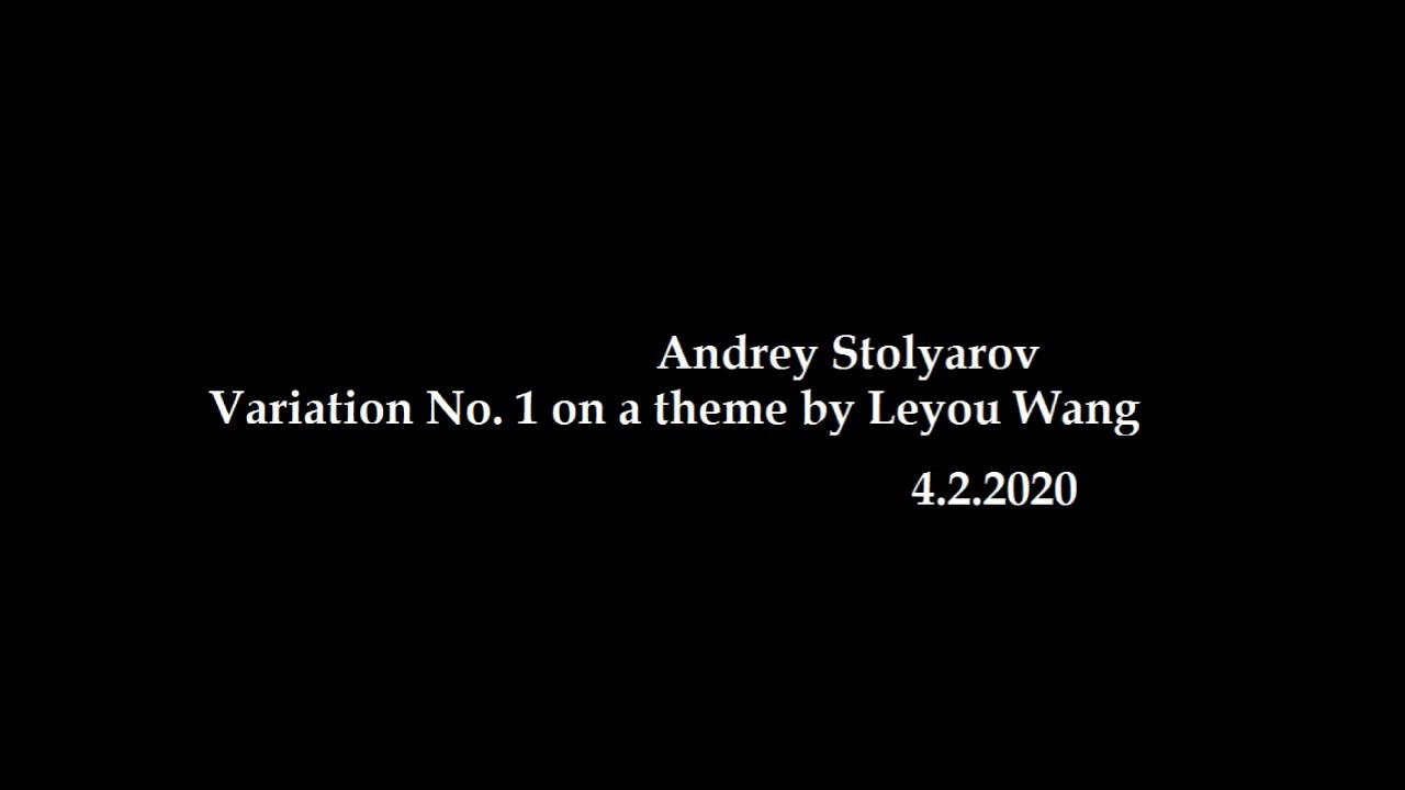 Variation on a theme by Leyou Wang (no. 1) - YouTube