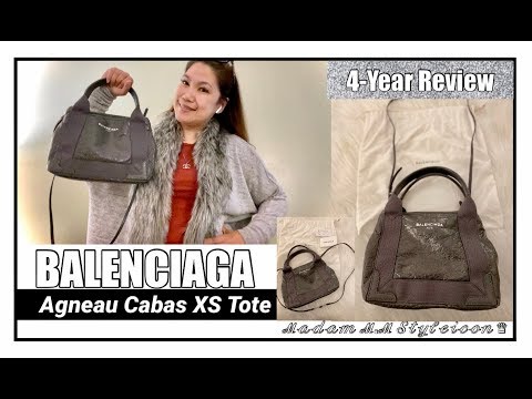 【BALENCIAGA】 NAVY CABAS XS BAG Women's Navy Cabas Xs in Black | Balenciaga US