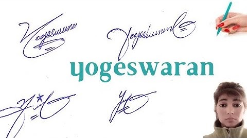 Yogeswaran name signature#name signature with arooj