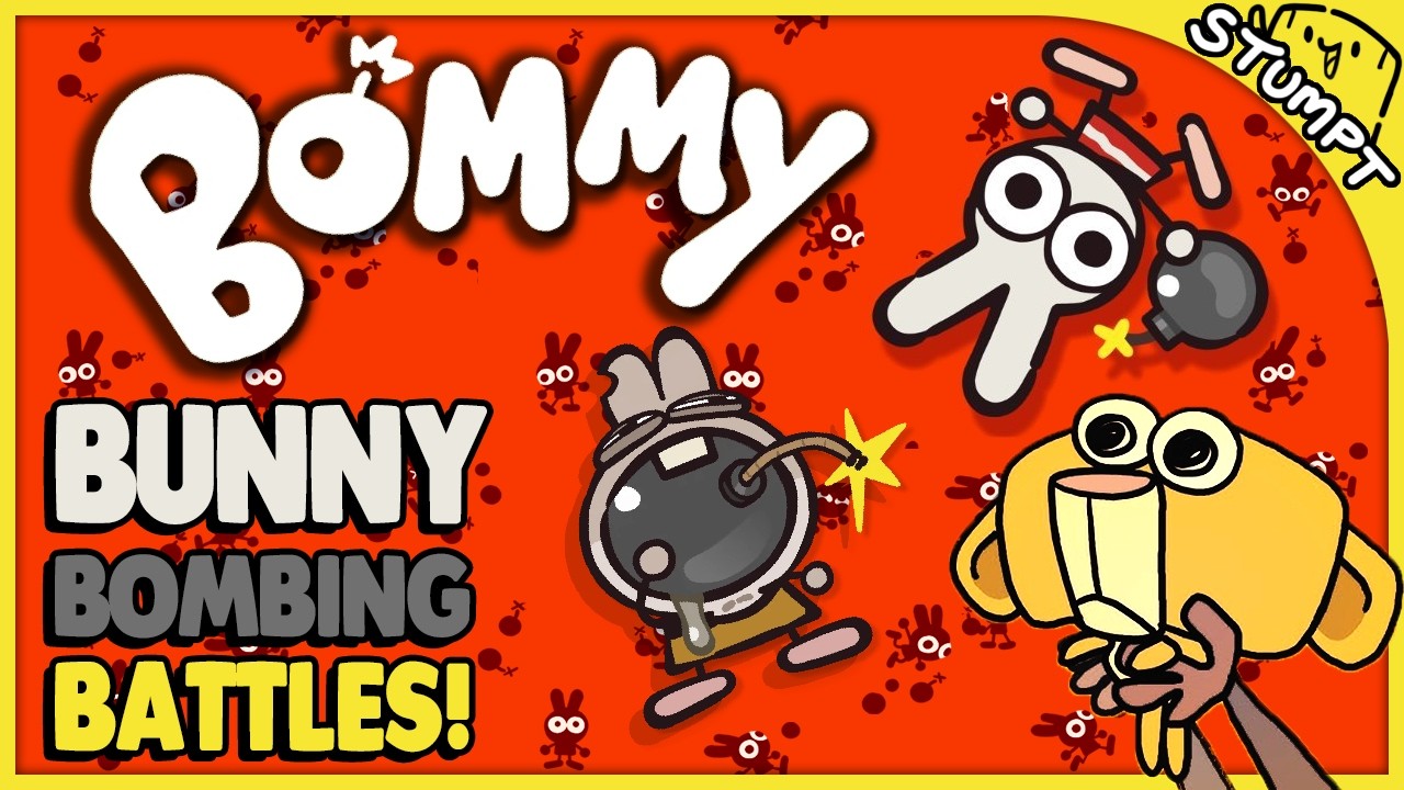 We Tried Cas's New Game Bommy - It's like Smash Bros + Worms with Bunnies! - Bommy Playtest Gameplay