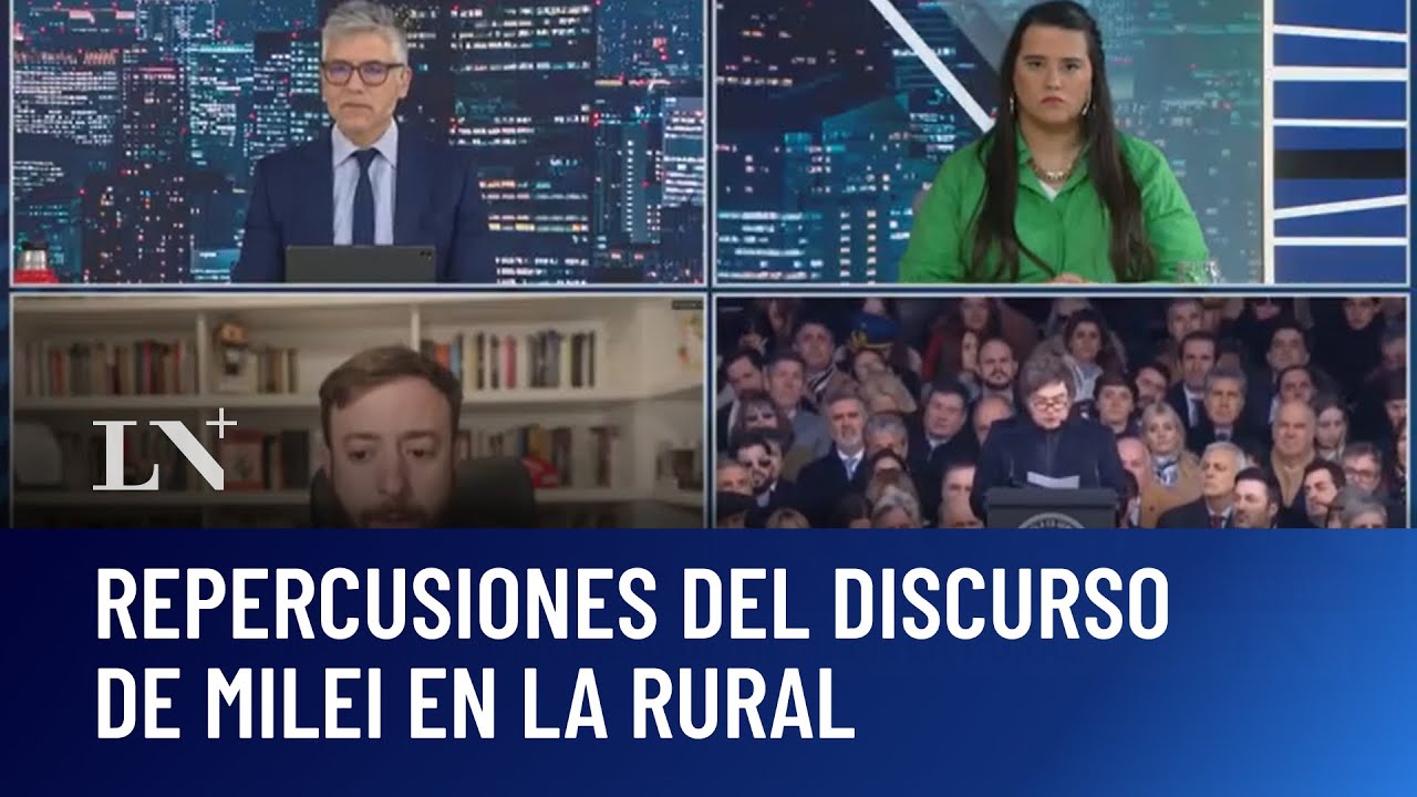 Repercusiones del discurso de Milei en la Rural - YouTube