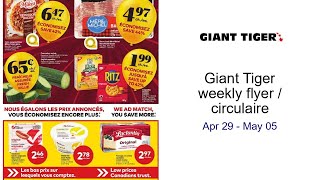 Giant Tiger weekly flyer / circulaire Apr 29 - May 05
