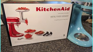 Birthday Gift: KitchenAid Metal Food Grinder Attachment by Cookin' with Bobbi Jo 323 views 3 months ago 3 minutes, 33 seconds