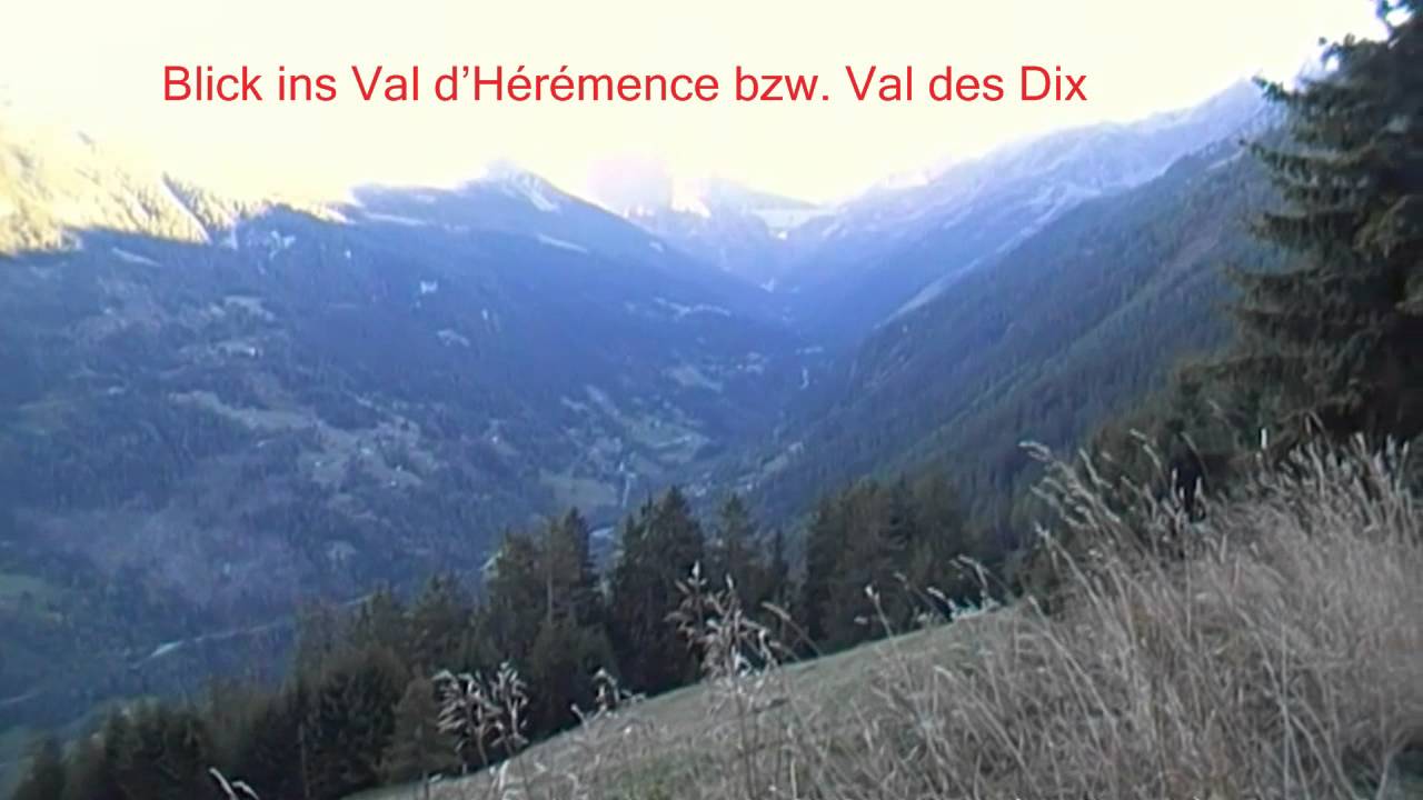 Aussichtspunkt oberhalb des Val d'Hérémence im Zeitverlauf