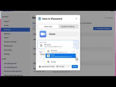 Sign in with Google, Apple, and other providers...and save it in 1Password