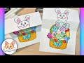 How to Draw Easter Bunny Surprise Fold! Step-by-step!!