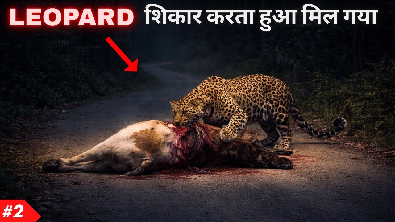 Leopard Attack Jim Corbett National Park | Night Drive Jim Corbett | Leopard Hunting 