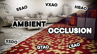 Ambient Occlusion в играх простым языком! SSAO, SSDO, HBAO+, GTAO, LSAO, VXAO, DeepAO