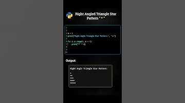Python Pattern Program #01 | python star patterns #shorts #python