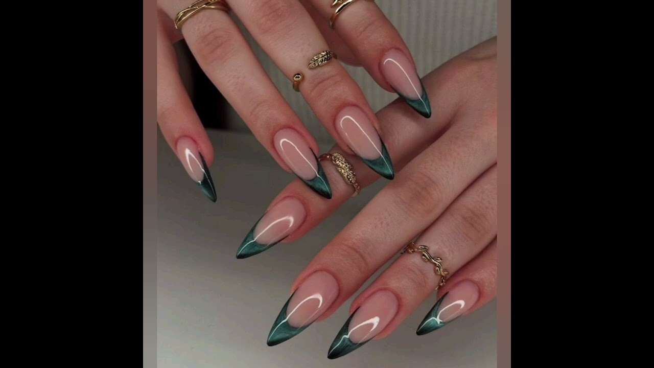 Ideas Uñas Color Verde Obscuro!