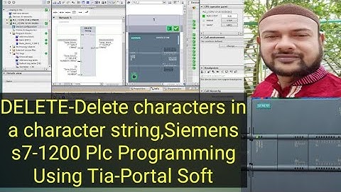 DELETE-Delete characters in a character string,Siemens s7-1200 Plc Programming Using Tia-Portal Soft