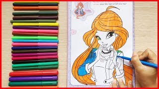 Đồ chơi tô màu công chúa WinX, tiên nữ Bloom & Flora - Coloring WinX princess-WinX club (Chim Xinh)