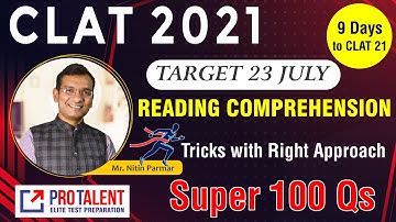 Super 100 for Reading Comprehension I Revision Modules for CLAT 2021 I S05