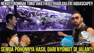 ROMBAK TOKO JAKET KULIT JADI GALERI AQUASCAPE, SEMUA POHONNYA NYOMOT DI JALAN?! ALPHA AQUASCAPE