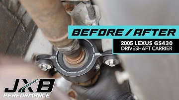 Lexus GS430 Driveshaft Flex Before/After Installing JXB Performance Driveshaft Carrier
