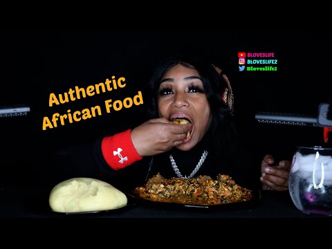 My Favorite African Food Egusi Soup and Fufu ASMR