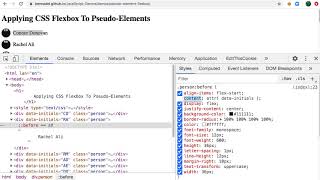 Applying CSS Flexbox To Pseudo-Elements