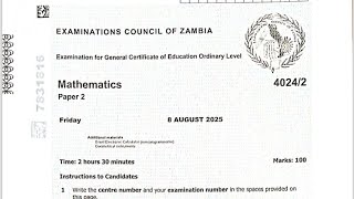 2025 GCE maths paper 2 section B q 7 on statistics 