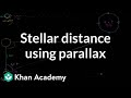 Stellar distance using parallax | Cosmology & Astronomy | Khan Academy