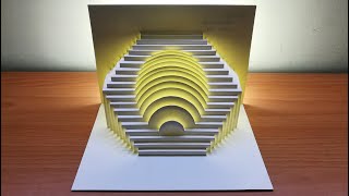 Pop Up Card｜Kirigami Art Tutorial｜Geometry Architecture｜JR Kirigami Art #71