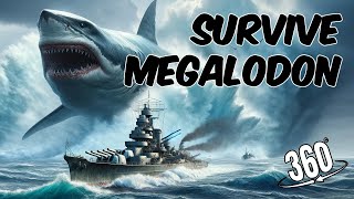 Survive MEGALODON SHARK! - 360