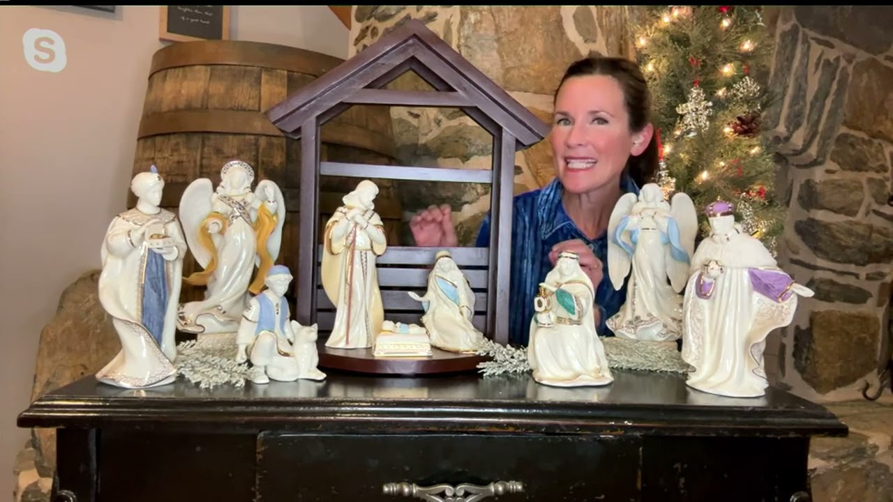 Lenox 10-Piece 24K First Blessings Nativity Set on QVC - YouTube