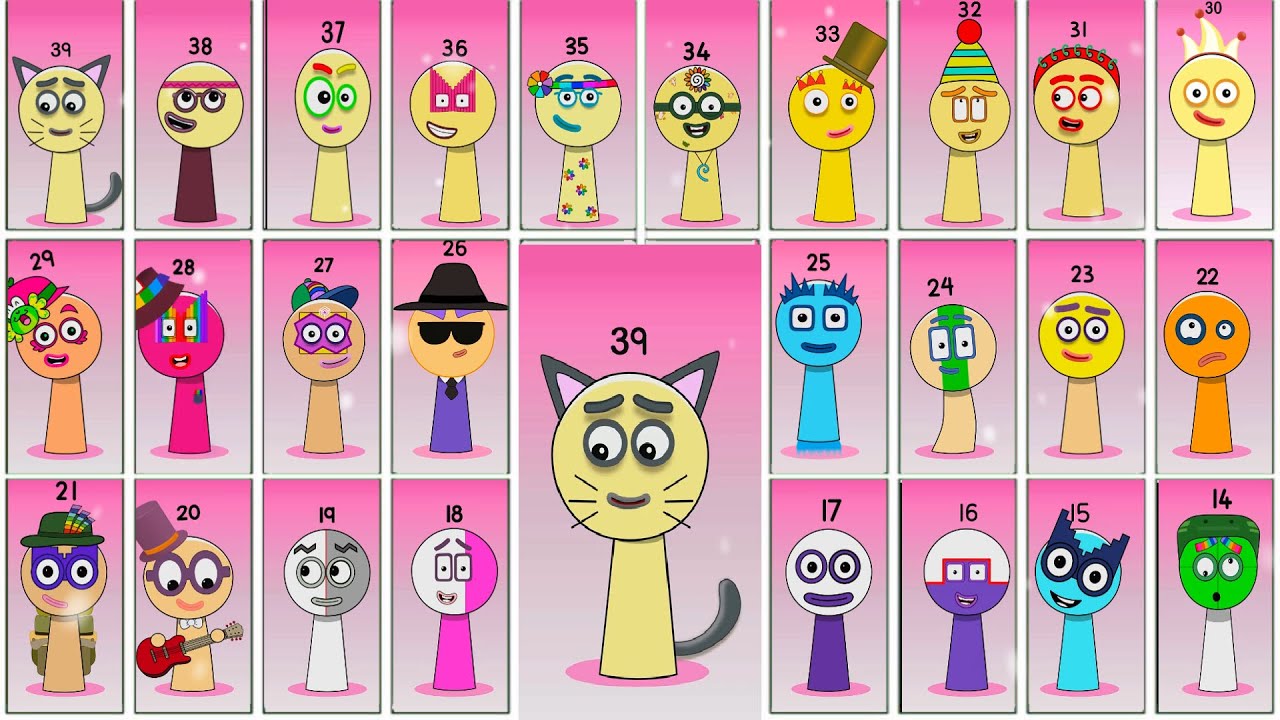 Sprunki OC Numberblocks (14~39)– Full Evolution Showcase