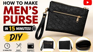 DIY Men’s Purse in 15 Minutes! | Easy Sewing Tutorial for Beginners