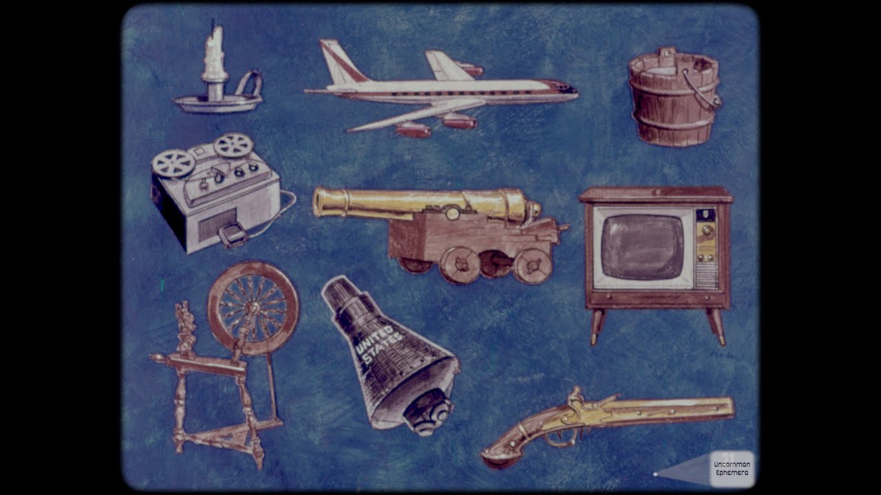 "Words Come to Life" hand-illustrated 1967 filmstrip on the origins of language