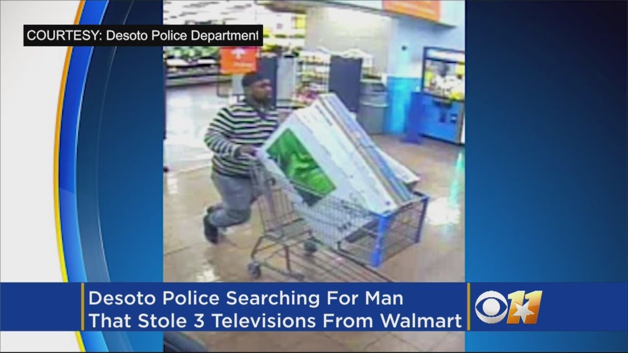 Desoto Police Looking For Man That Stole 3 TV's From Walmart - YouTube