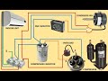 Split Ac outdoor Full Wiring Diagram - Air Conditioner Circuit | Fan And Compressor wire connection