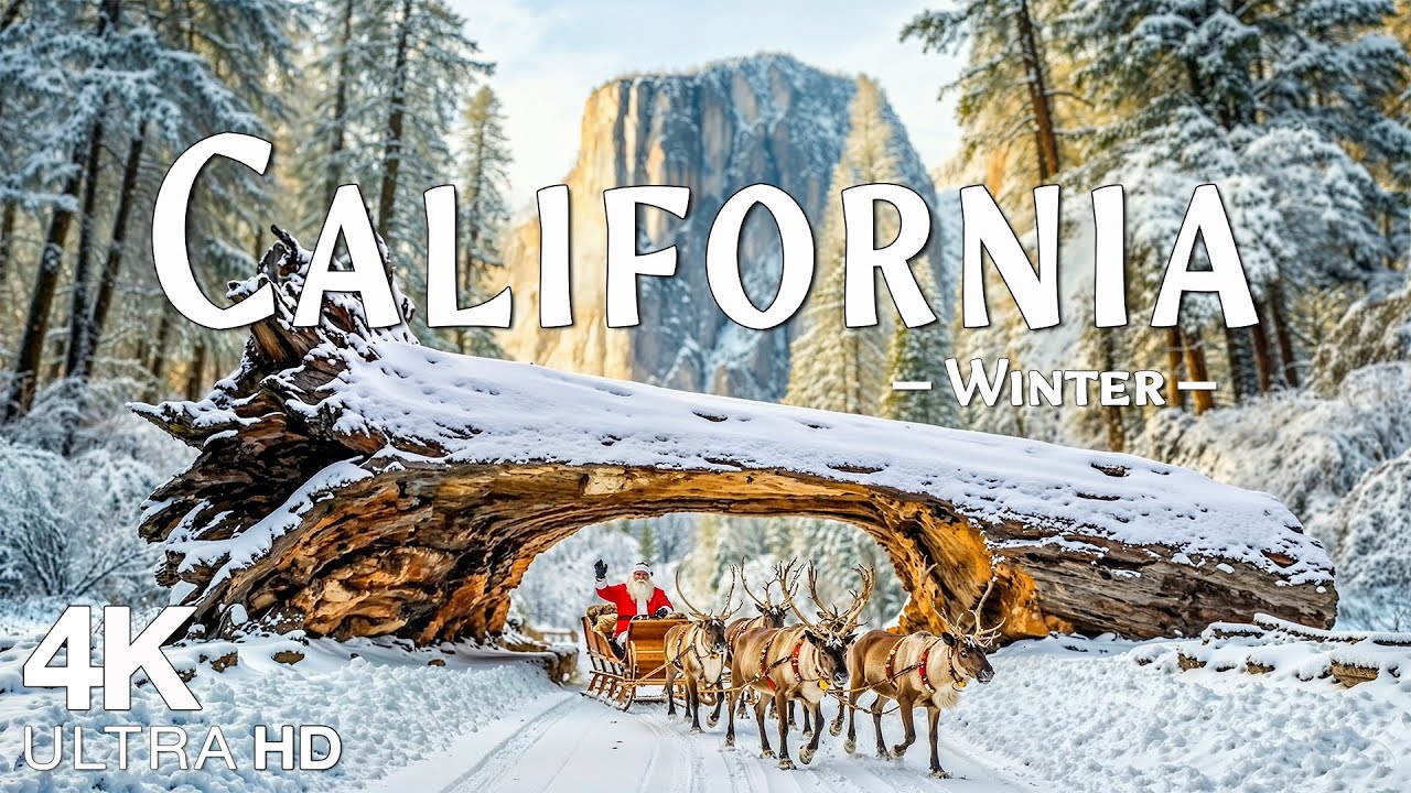Winter California 4K Ultra HD • Stunning Footage, Scenic Relaxation Film with Calming Music.